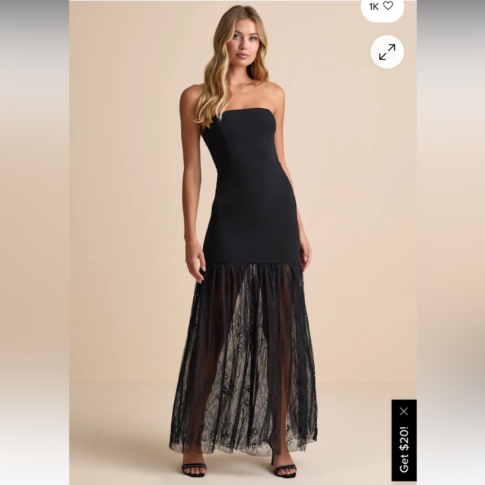 Lulu's Black Straples Dress